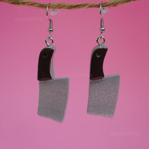 Meat cleaver butcher's knives earrings