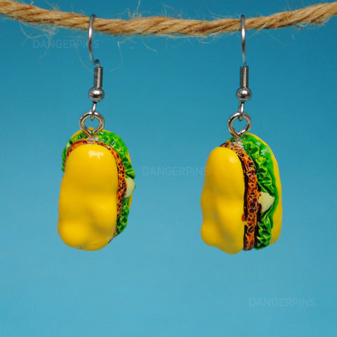 Sub sandwich earrings