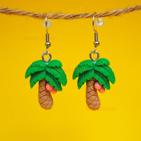 Tropical palm trees earrings