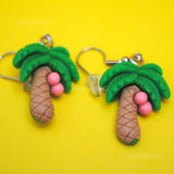 Tropical palm trees earrings