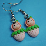 Small Strawberry girl earrings