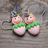 Small Strawberry girl earrings