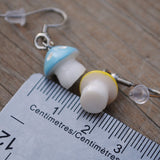 Micro Mushroom earrings - 3 pairs set