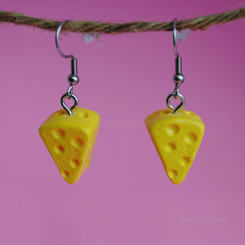 Stinky posh cheese wedge earrings