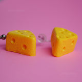 Stinky posh cheese wedge earrings