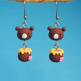 Honey thief bears earrings