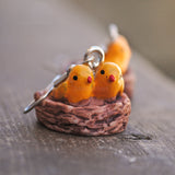 Birds in a nest earrings