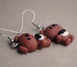 Fancy Brown Bear earrings