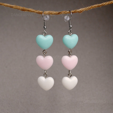 Pastel heart whispers earrings