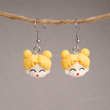 Happy anime girl heads earrings :)