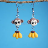 Cheeky Monkey banana rascals earrings