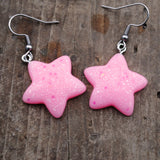 Cotton candy dream dust stars earrings