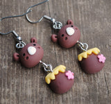 Honey thief bears earrings