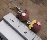 Honey thief bears earrings