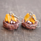 Birds in a nest earrings