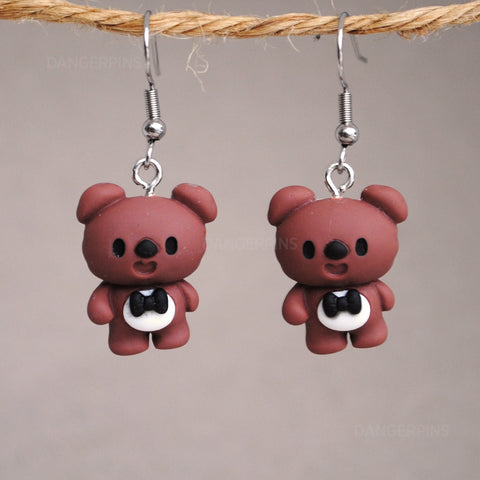 Fancy Brown Bear earrings