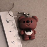 Fancy Brown Bear earrings