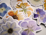 90 small flowers paper stickers