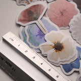 90 small flowers paper stickers