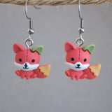 Stitched Foxes earrings