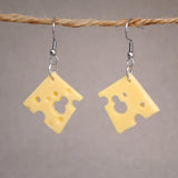 Swiss cheese slice earrings