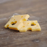 Swiss cheese slice earrings