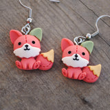 Stitched Foxes earrings