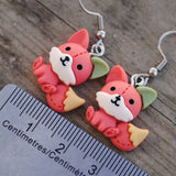 Stitched Foxes earrings