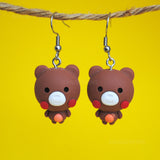 Big headed Bear head earrings :)