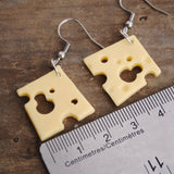 Swiss cheese slice earrings