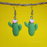 Love Heart Cactus earrings