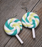 Rainbow Lollipop polymer Earrings