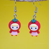 Secret Strawberry costume girl earrings