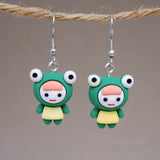 Weirdo Frog girl earrings