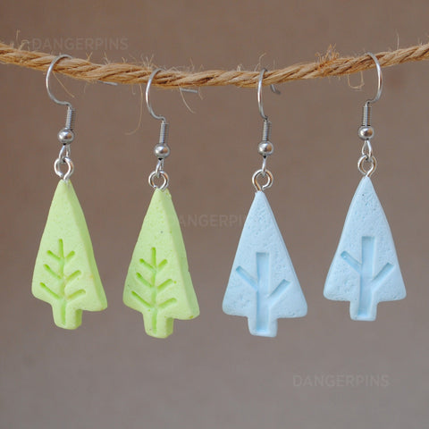 Minimal abstract Trees earrings