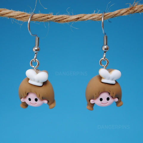 Small chef girl earrings