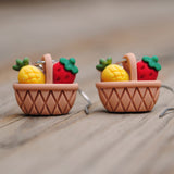 Little baskets of fruit earrings