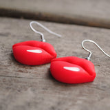 Lovely hot lips kisses earrings xx mwah mwah