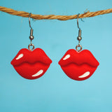 Lovely hot lips kisses earrings xx mwah mwah