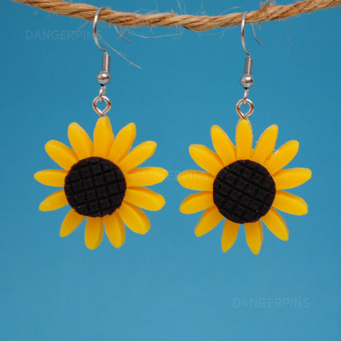 Layered Sunflower earrings