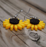 Layered Sunflower earrings