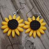 Layered Sunflower earrings