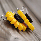 Layered Sunflower earrings