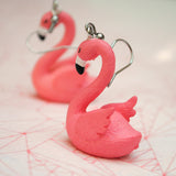 Large Pink Flamingo earrings