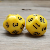 D16 Sided RPG dice earrings  - 20mm Clear Colors d20