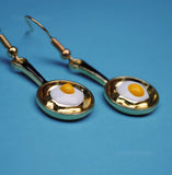 Fried Eggs in a pan earrings