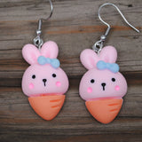 Bunny Carrot DNA Splice earrings