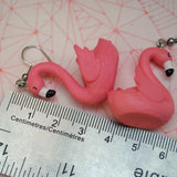 Large Pink Flamingo earrings