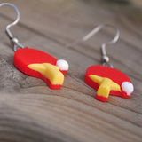 Perfect Ping Pong paddles earrings