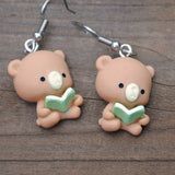 Very well read Bear earrings